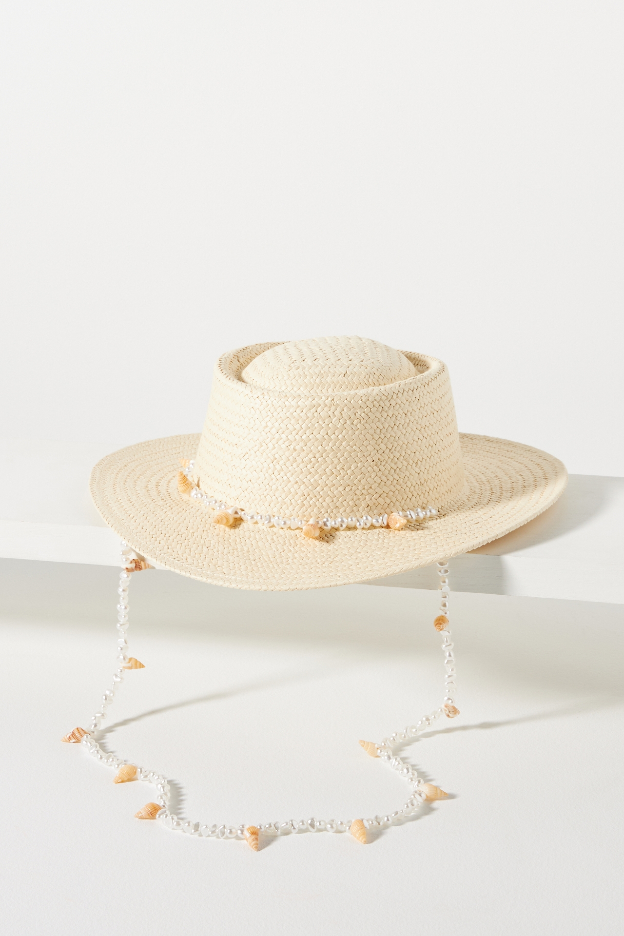 Straw Shell Boater