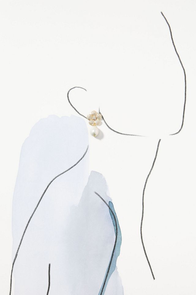 Shashi Fiorina Pearl Earrings #1