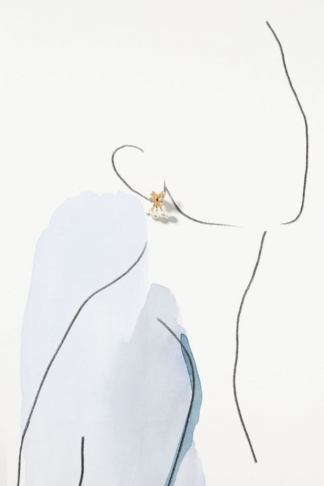 Shashi Bow Jacket Earrings #1