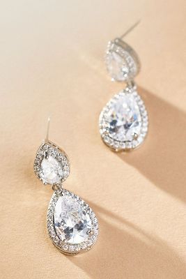 Shop Shashi Mini Kamila Drop Earrings In Silver