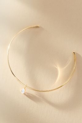 Shop Shashi Nikita Crystal Choker Necklace In Gold