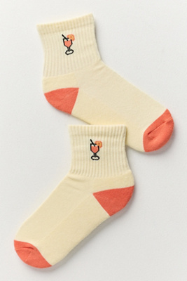 Daily Practice By Anthropologie Athletic Icon Socks In Orange