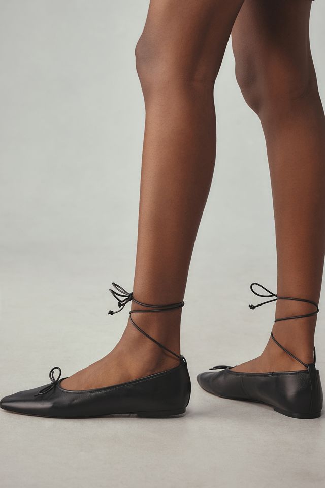 tie up ballet flats
