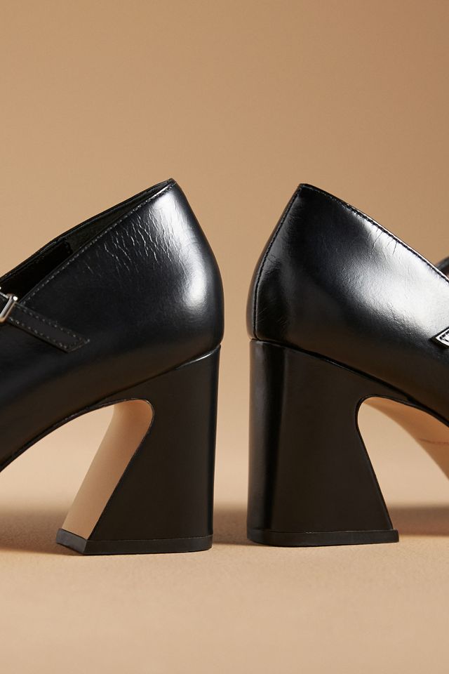 Square-Toe Mary Jane Heels #3