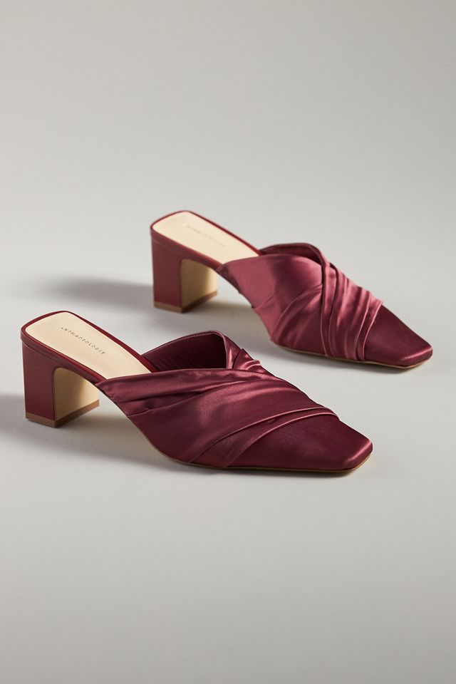 Ruched Mule Heels #1