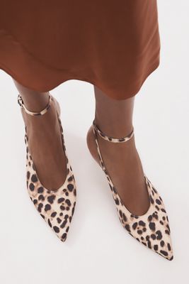 By Anthropologie Ankle-Wrap Kitten Heels