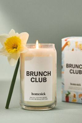 Shop Homesick Brunch Club Boxed Candle In Blue
