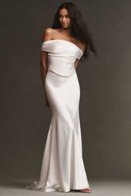 Donovan Off-The-Shoulder Satin Corset