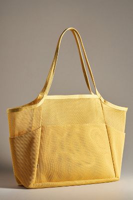 Beis Béis The Beach Mesh Tote In Yellow
