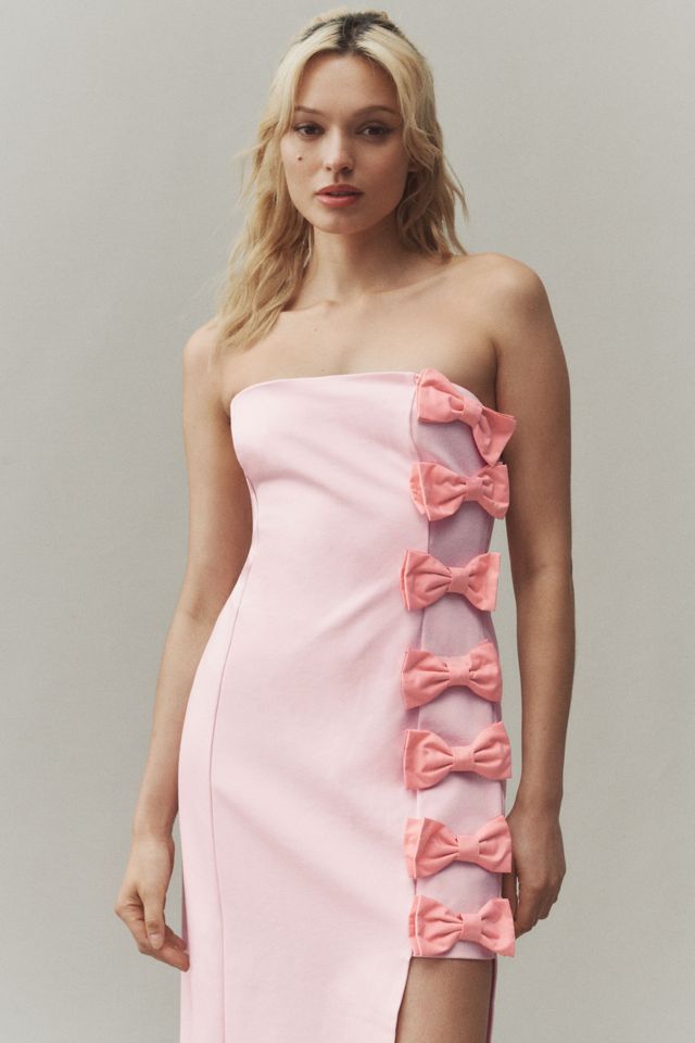 BHLDN Lia Strapless Bow Midi Dress #2