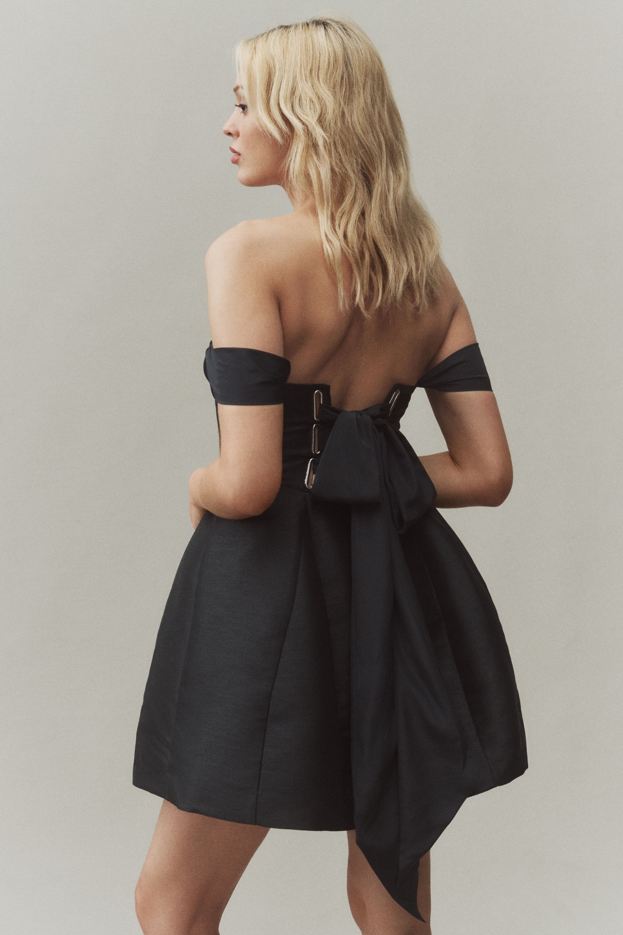 BHLDN Lydia Off-The-Shoulder Corset Mini Dress