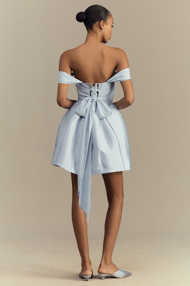 BHLDN Lydia Off-The-Shoulder Corset Mini Dress #1