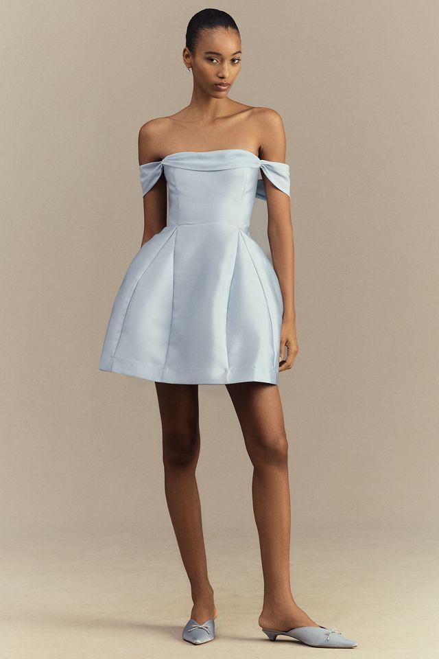 BHLDN Lydia Off-The-Shoulder Corset Mini Dress #2