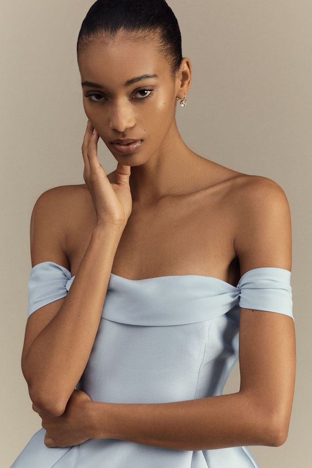 BHLDN Lydia Off-The-Shoulder Corset Mini Dress #3