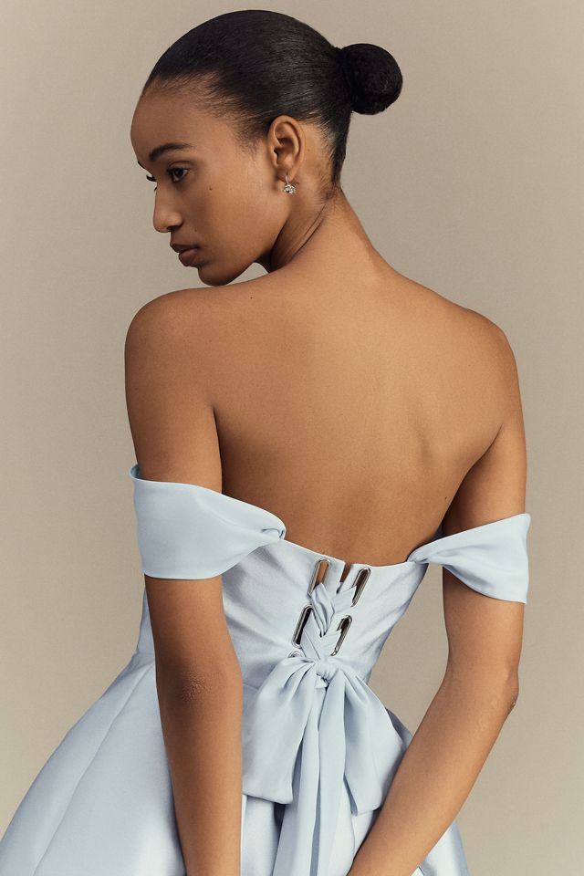 BHLDN Lydia Off-The-Shoulder Corset Mini Dress #4