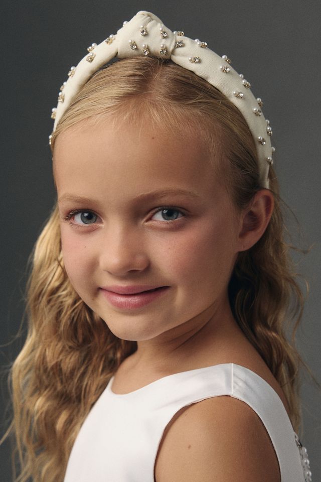 Lele Sadoughi Embellished Flower Girl Knotted Headband #1