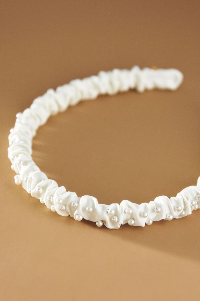 Lele Sadoughi Mixed Pearl Thin Headband | Anthropologie
