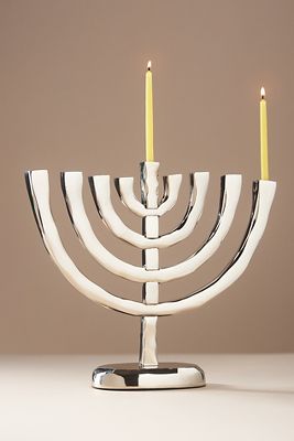 Shop Anthropologie Silver Metal Menorah