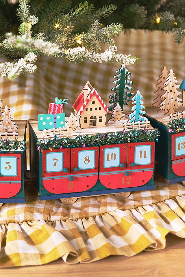 Light Up Wooden Train Advent Calendar AnthroLiving Light Up Wooden Train Advent Calendar AnthroLiving