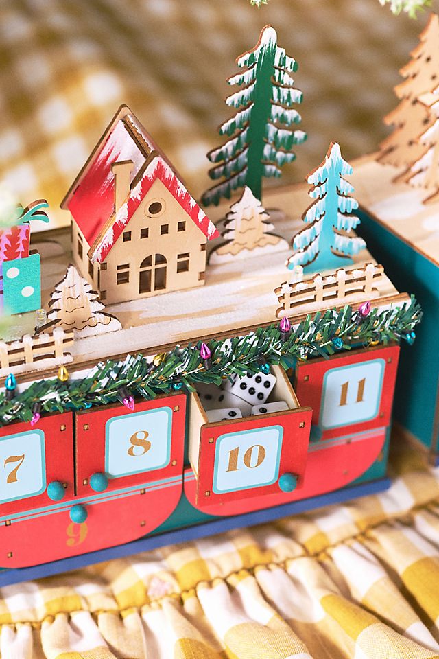 Light Up Wooden Train Advent Calendar AnthroLiving Light Up Wooden Train Advent Calendar AnthroLiving