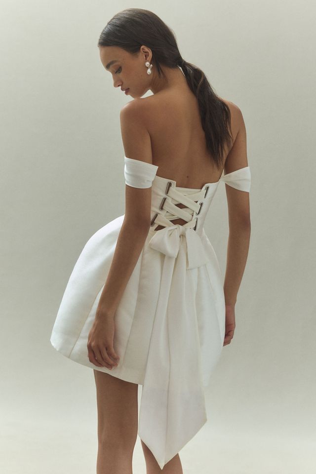 BHLDN Lydia Off-The-Shoulder Corset Mini Dress #1