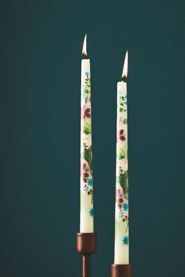 Festive Forest Candle Tapers, Set of 2