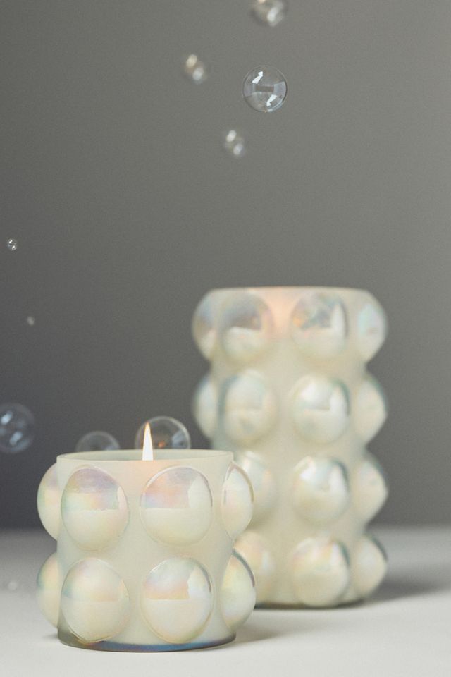 Textured Dot Fruity Champagne Cheers Glass Candle #1