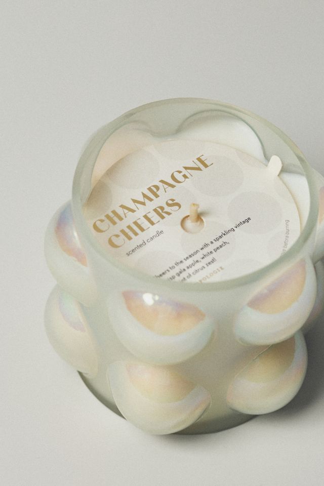 Textured Dot Fruity Champagne Cheers Glass Candle #4