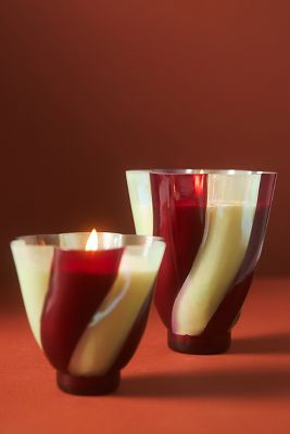 Bougie En Verre Torsadée Prune & Sapin Baumier Par Anthropologie ...