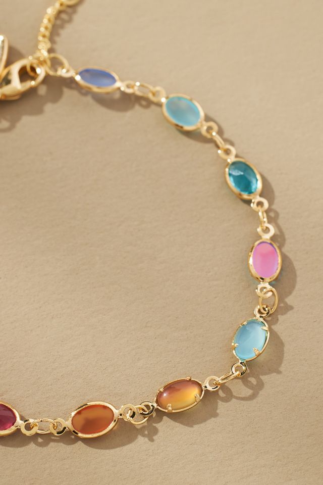Infinity Glass Stone Bracelet #1