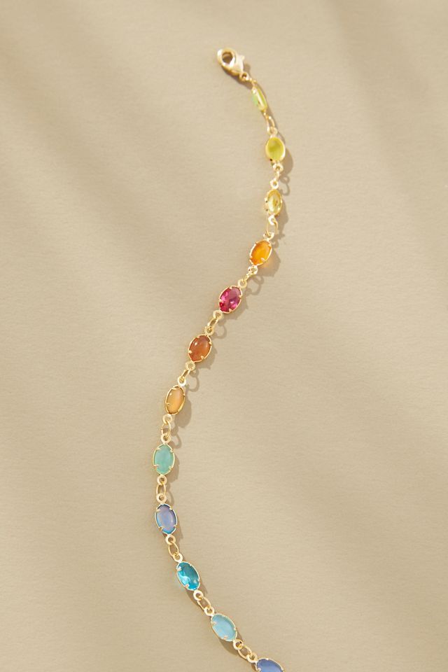 Infinity Glass Stone Necklace #1