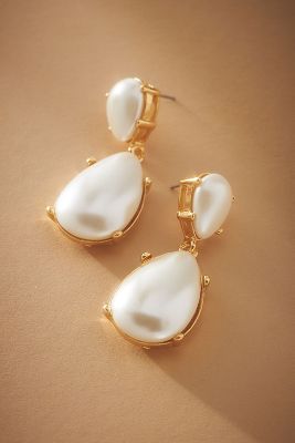Shop Kenneth Jay Lane Pearl Drop Earrings In White