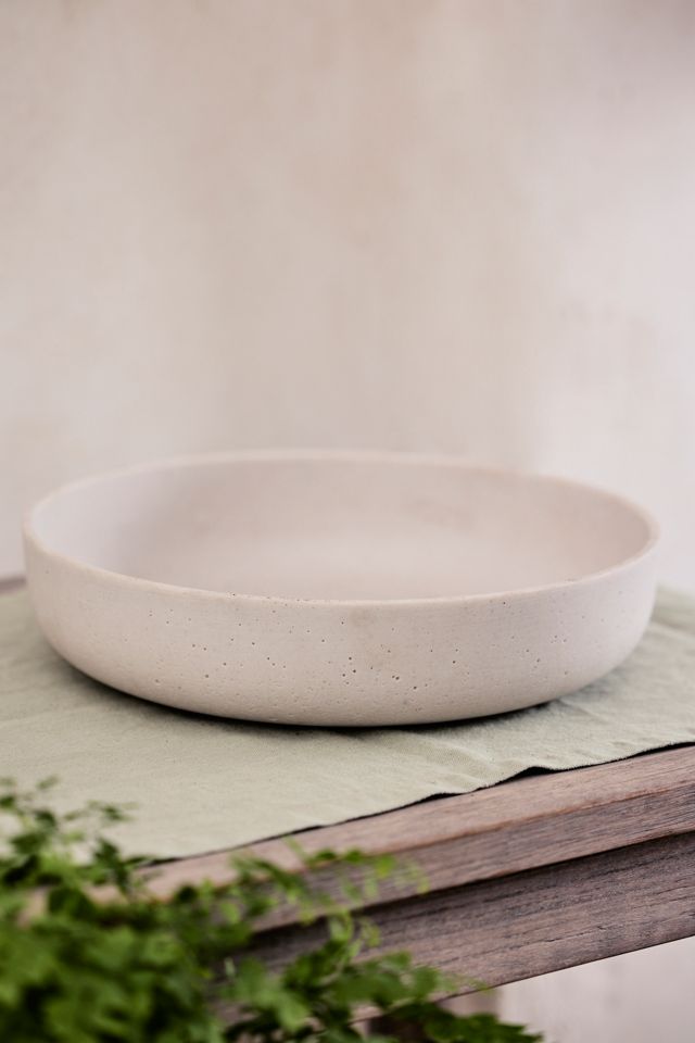 Wide Sandstone Fiber Bowl Planter #1