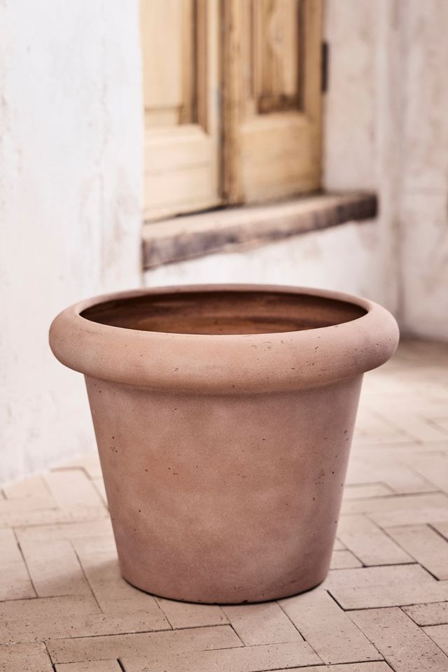 Roll Top Cement Taper Pot #2
