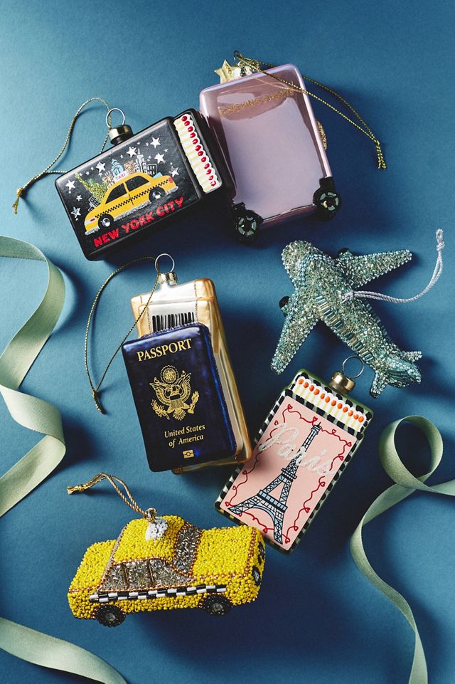 Travel Passport Glass Ornament #2