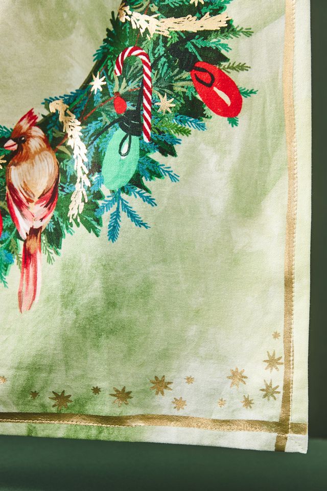 
Peck the Halls Dish Towel #1
