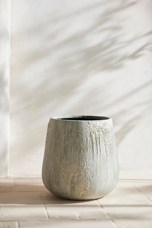Barnacle Fiber Concrete Tall Droplet Planter #3