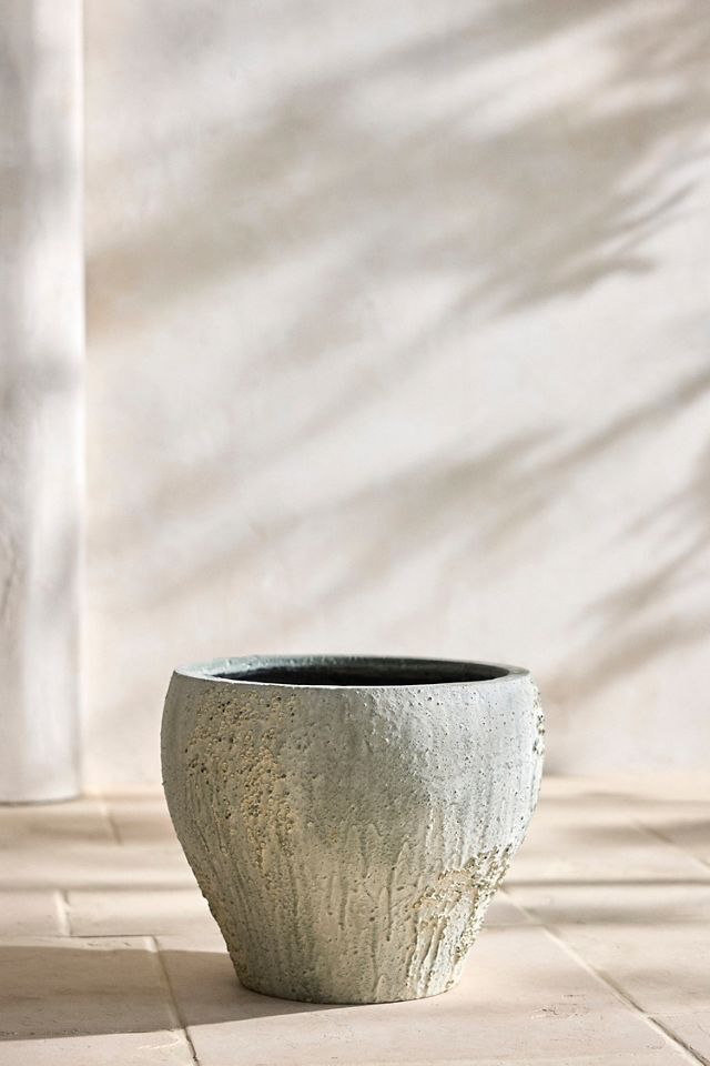 Barnacle Fiber Concrete Curved Jar Planter #4
