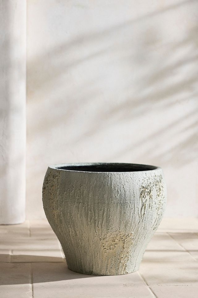 Barnacle Fiber Concrete Curved Jar Planter #6