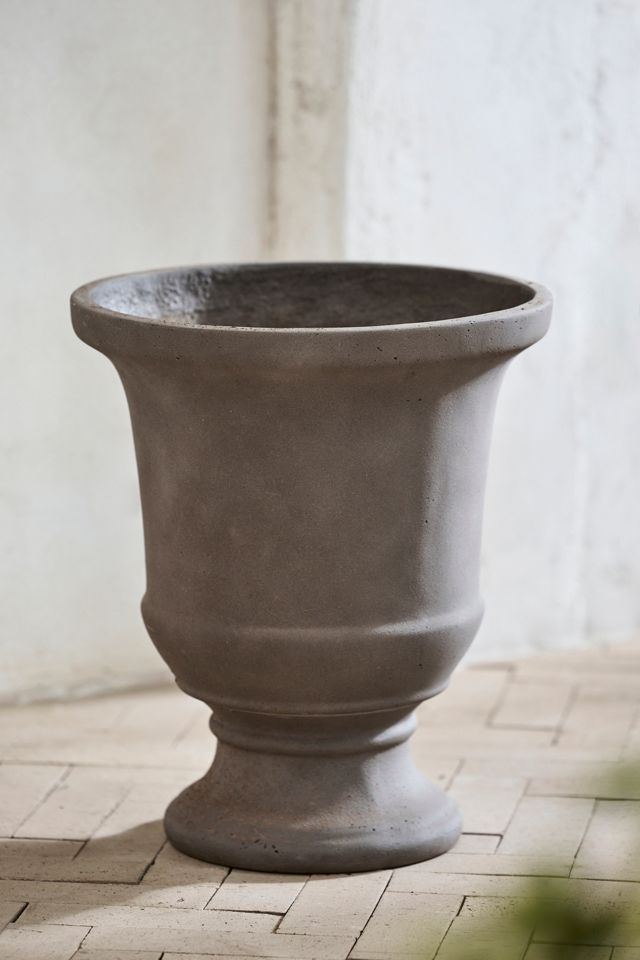 Concrete Fluted Edge Urn Planter #1