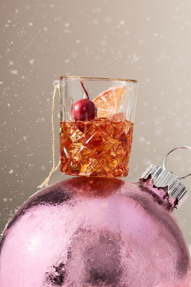 Old Fashioned Cocktail Glass Ornament #1
