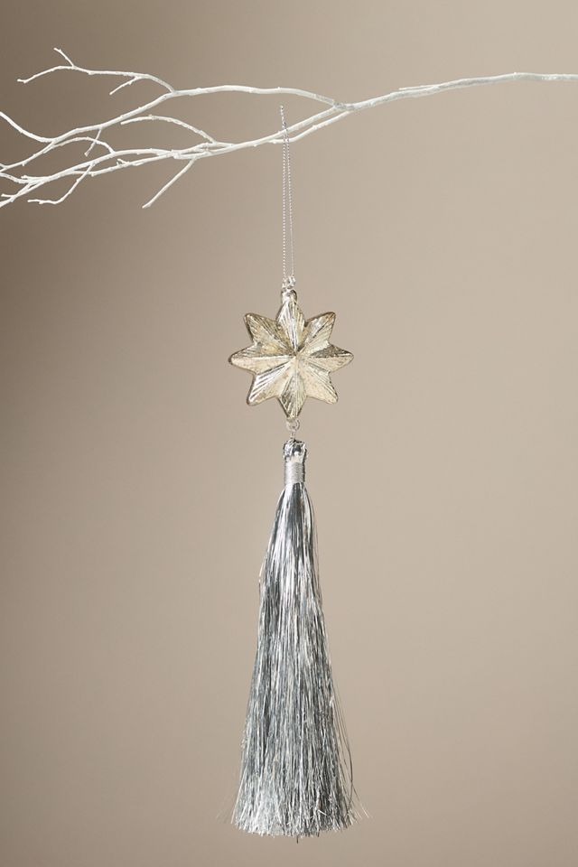 Shooting Star Glass Tinsel Ornament #1