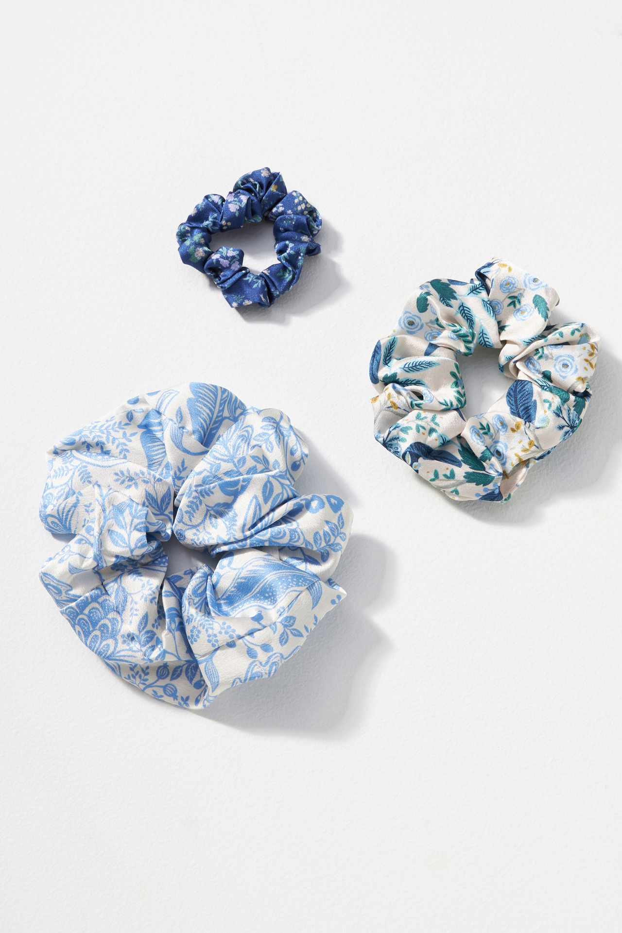 Rifle Paper Co. Mixed Printed Scrunchies, Set of 3