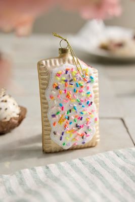 Toaster Pastry Glass Ornament
