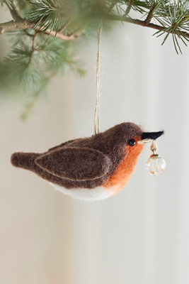 Terrain Robin + Bauble Felt Ornament