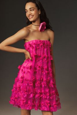 Helsi Athena Strapless 3D Floral Maxi Dress