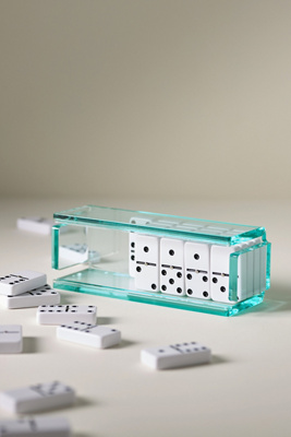 Luxe Dominoes El Tigre Acrylic Domino Game Set | AnthroHome