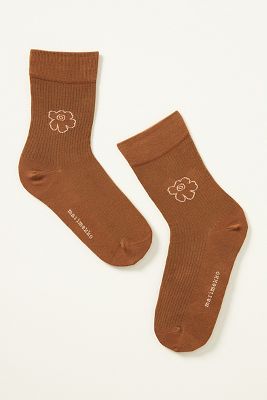 Shop Marimekko Taipuisa Socks In Brown