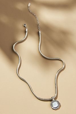 Shop By Anthropologie Round Chain Pendant Necklace In Silver