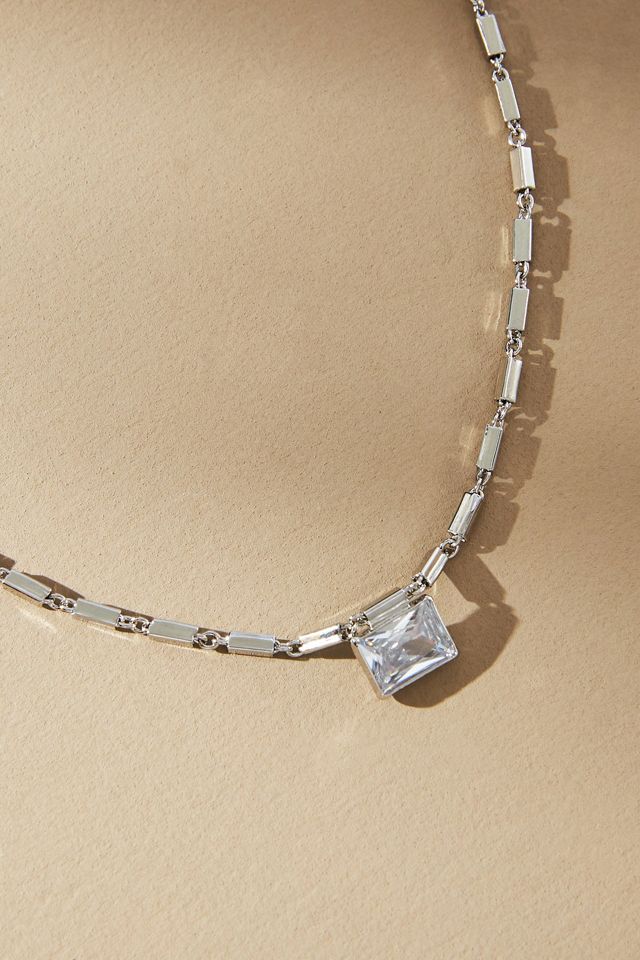 Crystal Ribbed Necklace #1